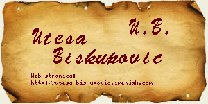 Uteša Biskupović vizit kartica